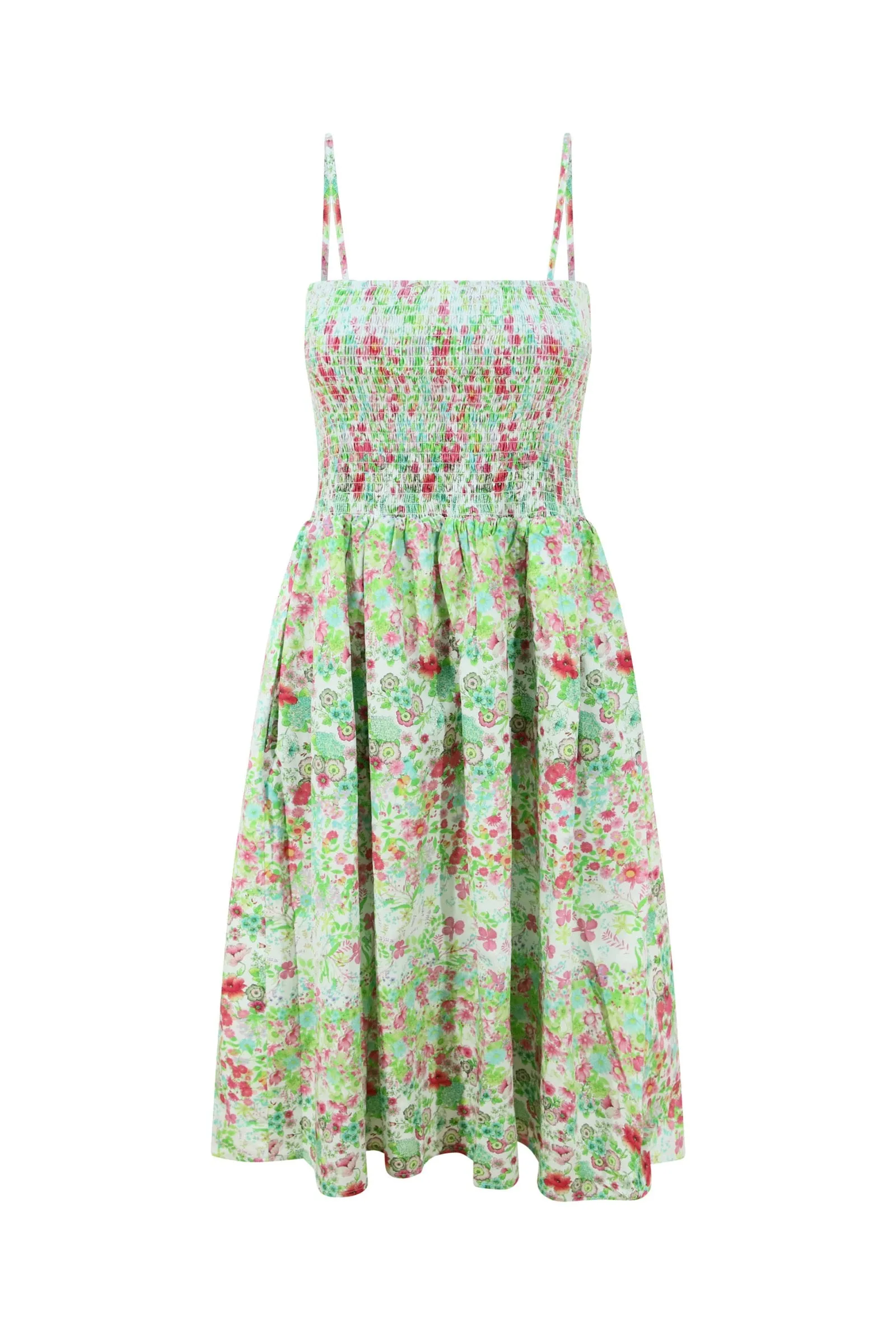 Floral Smocked Midi Dress