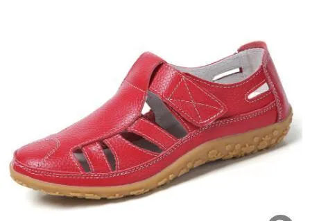 Women Gladiator Sandals Shoes Genuine Leather